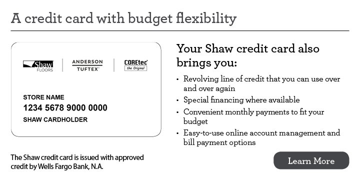 Credit card budget flexibility | Andrews Flooring LLC